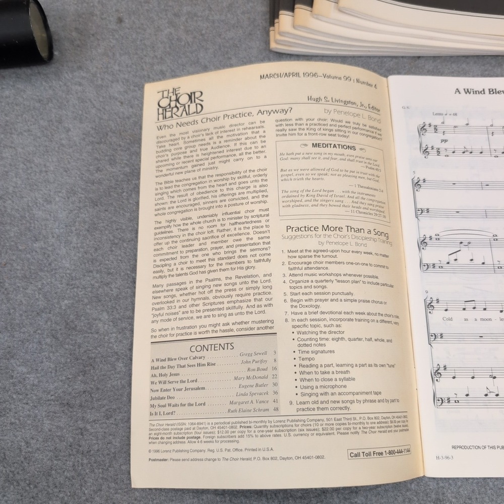 Lot of 7 The Choir Herald March April 1996 Vol 99 No 4 Choral Sheet Music - Picture 2 of 2
